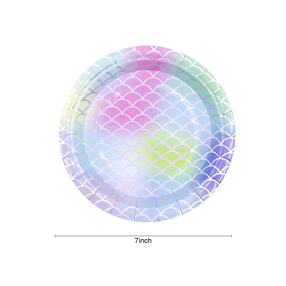 Mermaid Disposable Clear Dinnerware Kit | Nicro Party 