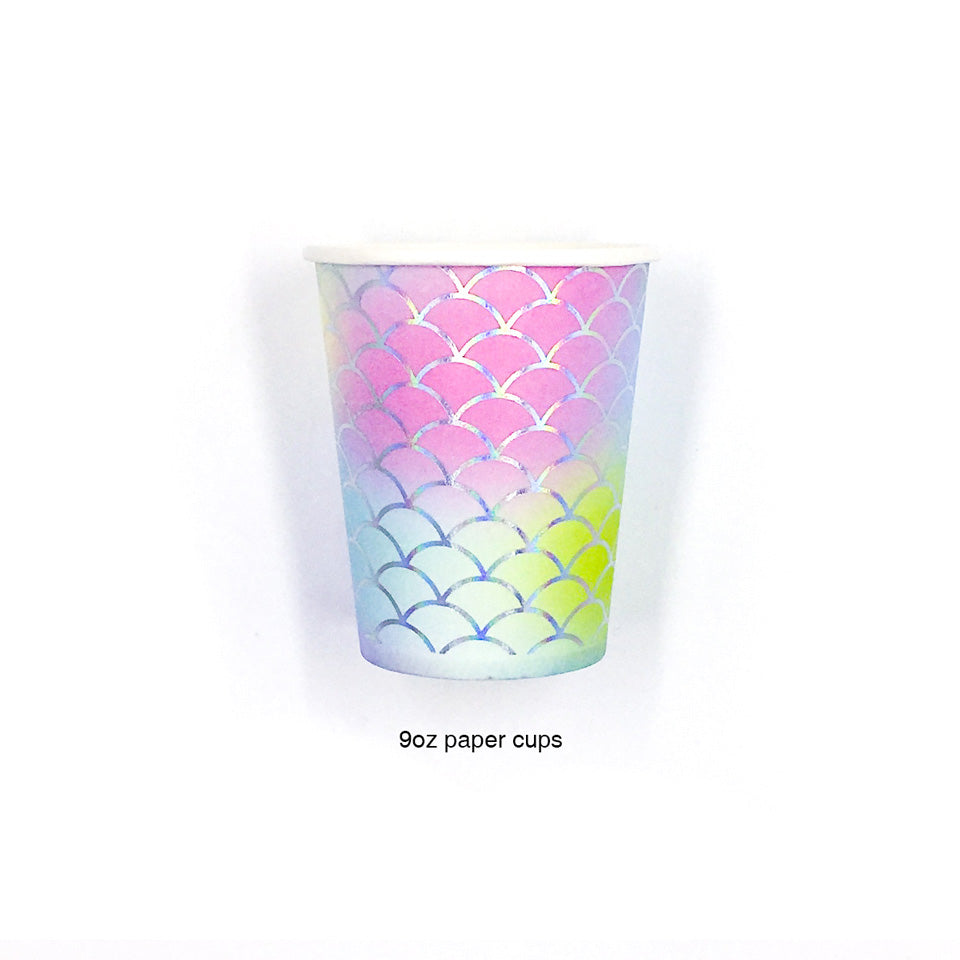 Mermaid Disposable Clear Dinnerware Kit | Nicro Party 