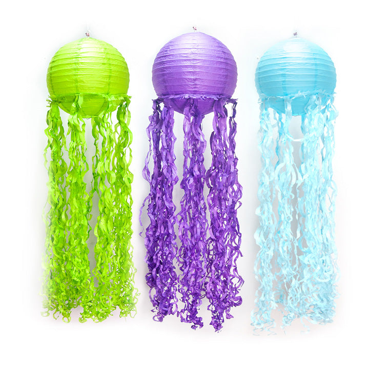 3 pcs/set Mermaid Wishes Hanging Jelly Fish Paper Lanterns