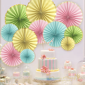 3pcs/set  Paper Fans for Party Decoration