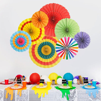 6 or 8 pcs/set Party Paper Fans   | Nicro Party