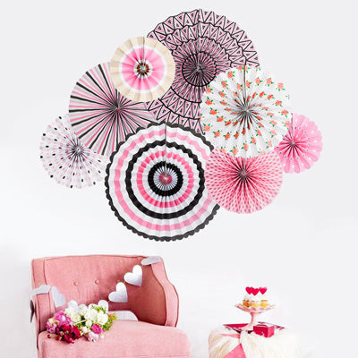 6 or 8 pcs/set Party Paper Fans   | Nicro Party