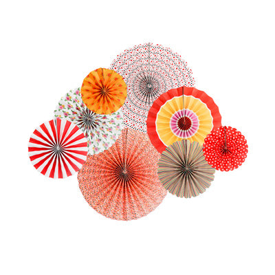 6 or 8 pcs/set Party Paper Fans   | Nicro Party