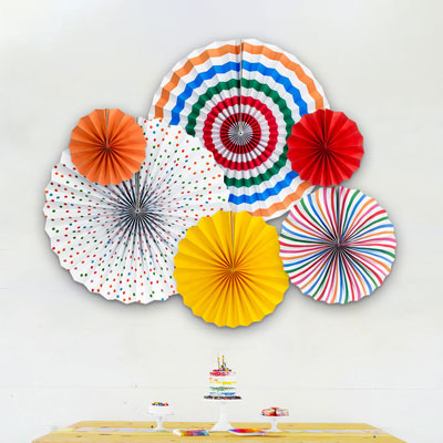 6 or 8 pcs/set Party Paper Fans   | Nicro Party