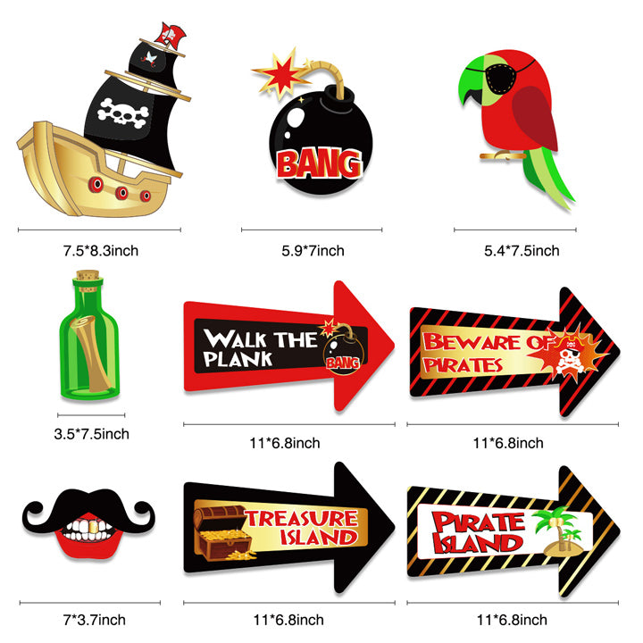 Pirate Theme Photo Booth Props | Nicro Party