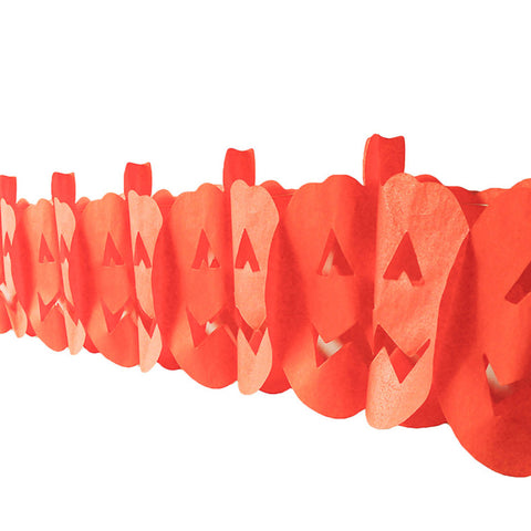 Image of Halloween Pumpkin  Paper Garland