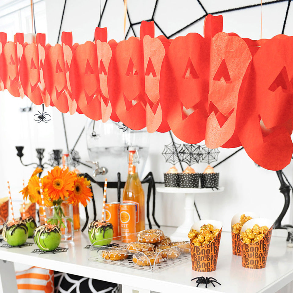 Halloween Pumpkin  Paper Garland