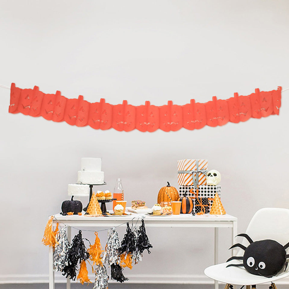 Halloween Pumpkin  Paper Garland