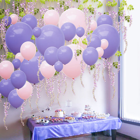 Image of Purple Pink Balloons Artificial Wisteria Kit