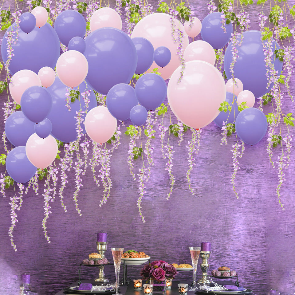 Purple Pink Balloons Artificial Wisteria Kit