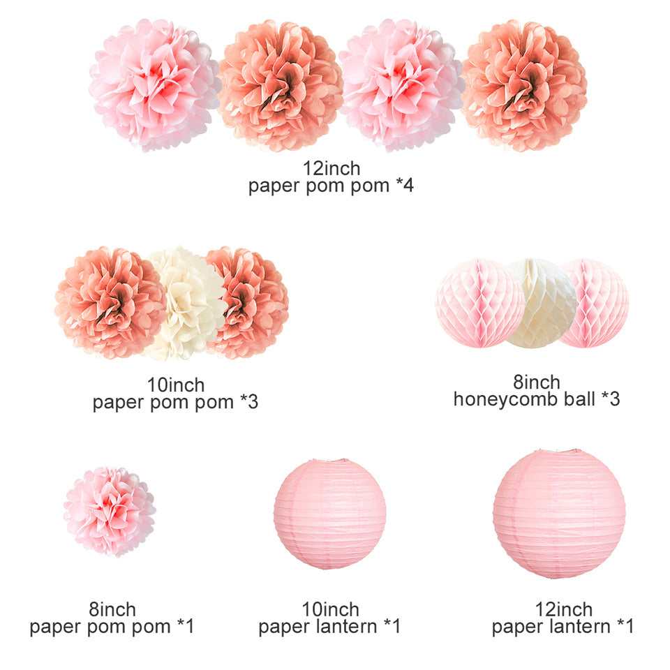 rose gold party decorations lanterns