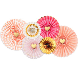 Rose Gold Pink Paper Fans Kit | Nicro Party