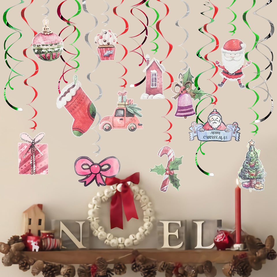 Santa Claus Car Spiral Ornaments | Nicro Party