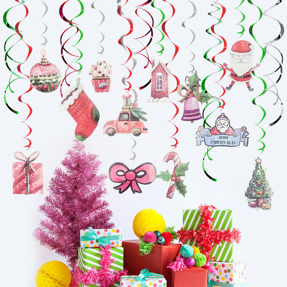 Santa Claus Car Spiral Ornaments | Nicro Party