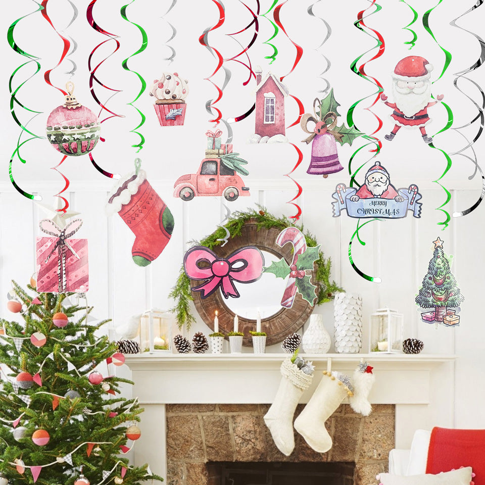 Santa Claus Car Spiral Ornaments | Nicro Party