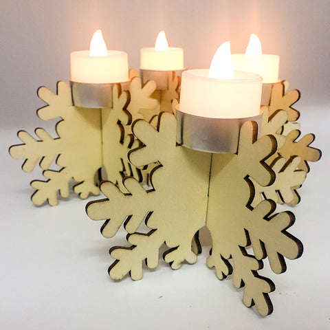 Image of Snowflake Tea Light Candle Holder | Nicro Party 