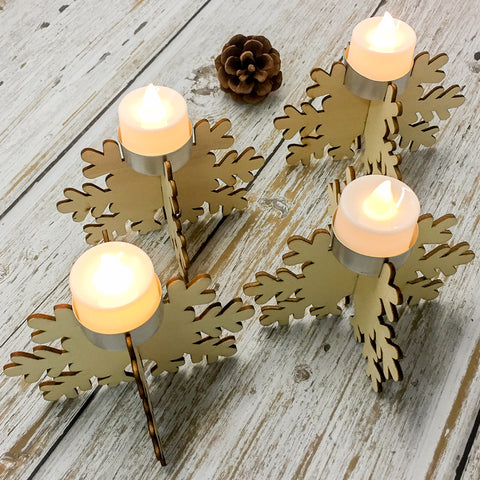 Image of Snowflake Tea Light Candle Holder | Nicro Party 