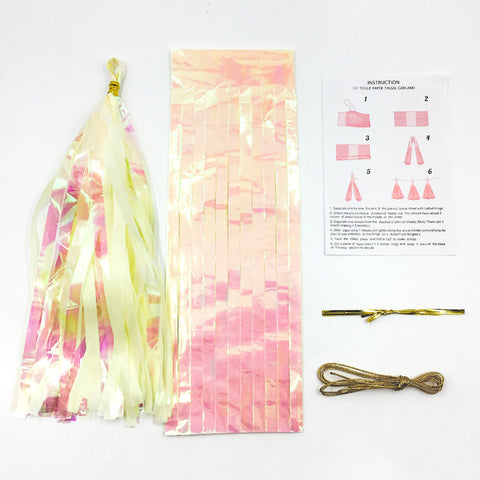Image of Neon Film PET Paper Tissue Tassel | Nicro Party