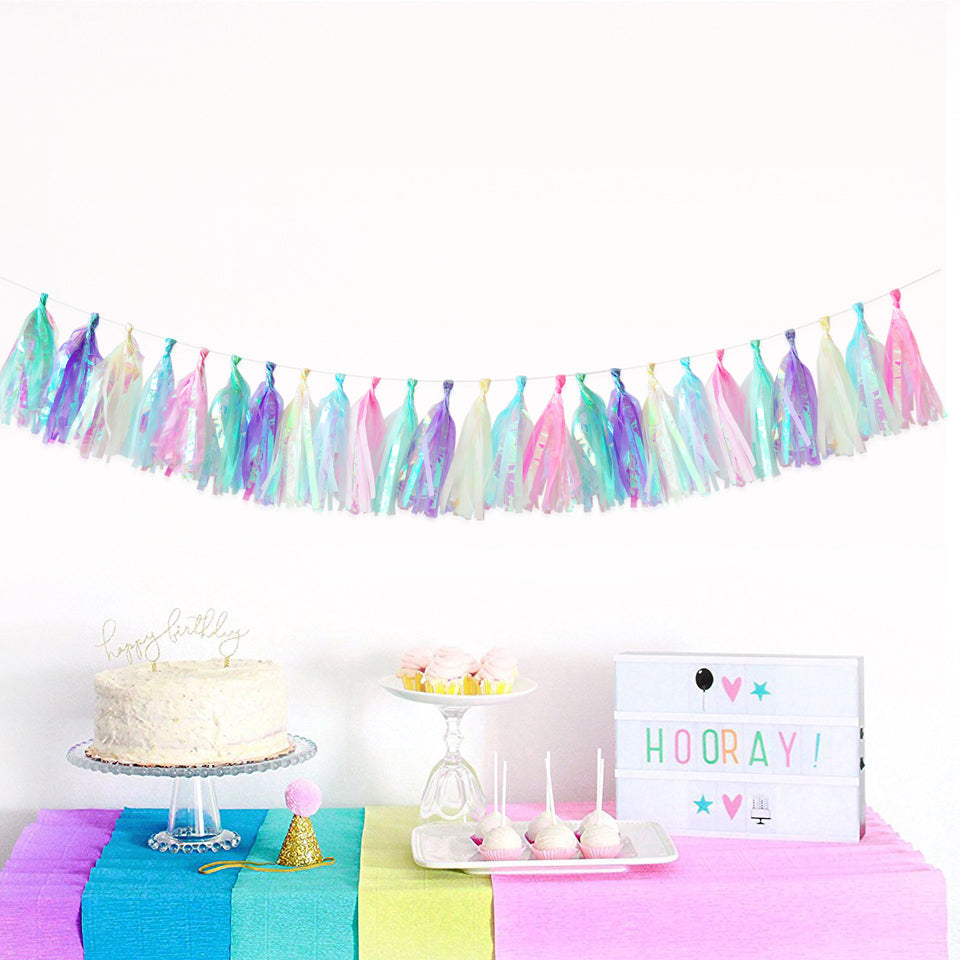 Unicorn Party Paper Foil Tissue Tassel