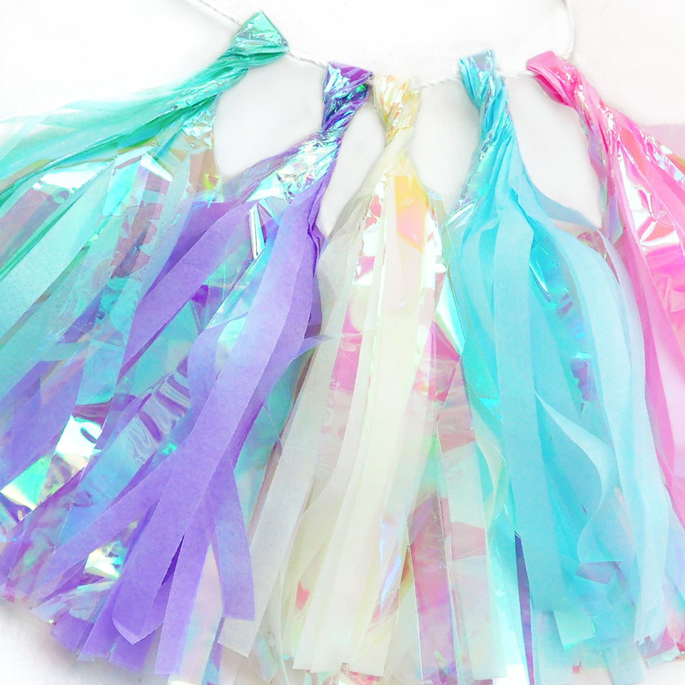 Unicorn Party Paper Foil Tissue Tassel