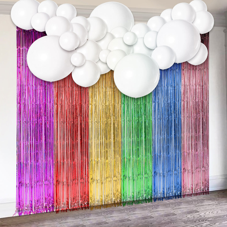 Unicorn Theme Tassel Curtain Balloons Kit