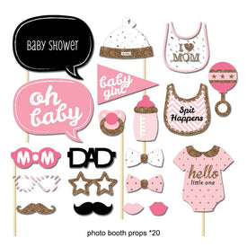 Baby Shower Girl Decoration Kit 92 pcs
