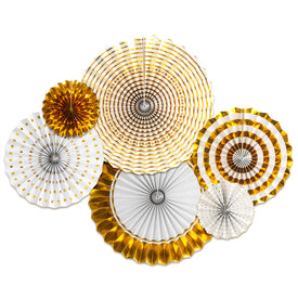 Gold Birthday Party Decorations Fans