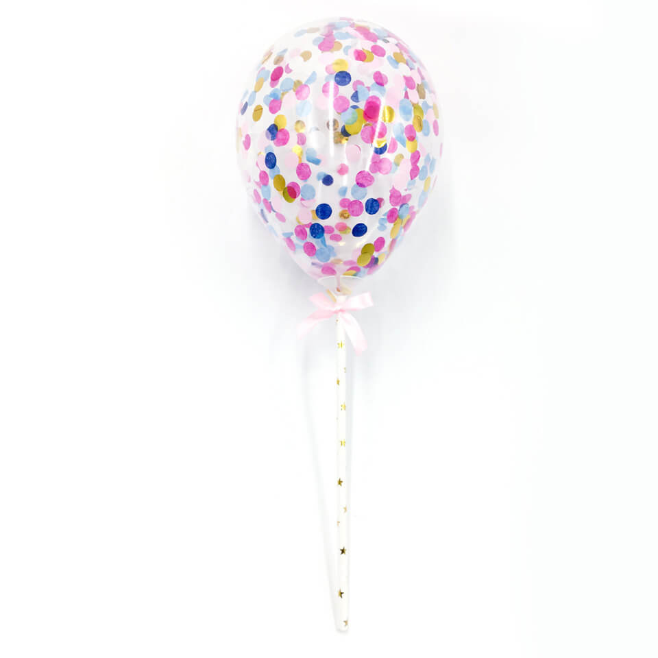 5 inch Confetti Balloons Cupcake Topper | Nicro Party