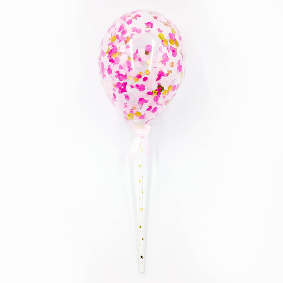 5 inch Confetti Balloons Cupcake Topper | Nicro Party