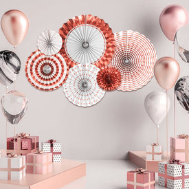 Rose Gold Paper Fans
