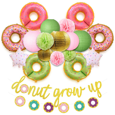 Image of Donut Grow Up Kids Birthday Decoration Kit