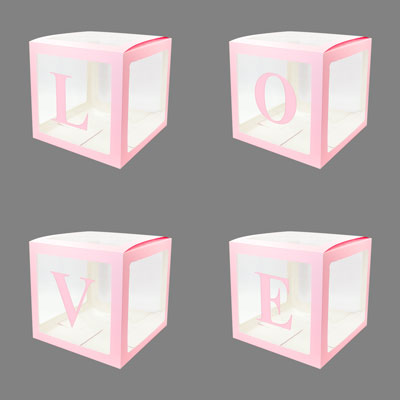 Alphabet Number Transparent Packing Name  DIY Letter Balloon Box