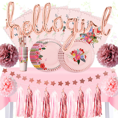 Image of Hello Girl Rose Gold Party Kit