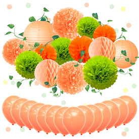 Orange Green Party Decoration Kit