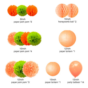 Orange Green Party Decoration Kit details