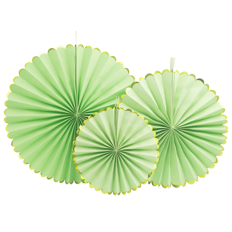 3pcs/set  Paper Fans for Party Decoration