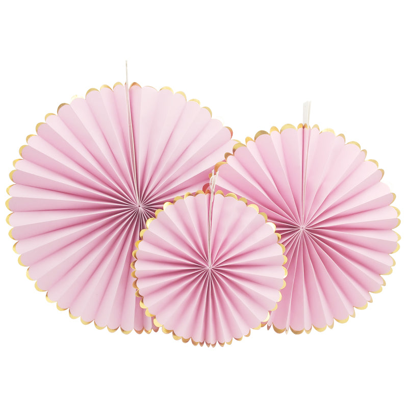 3pcs/set  Paper Fans for Party Decoration