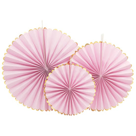 3pcs/set  Paper Fans for Party Decoration