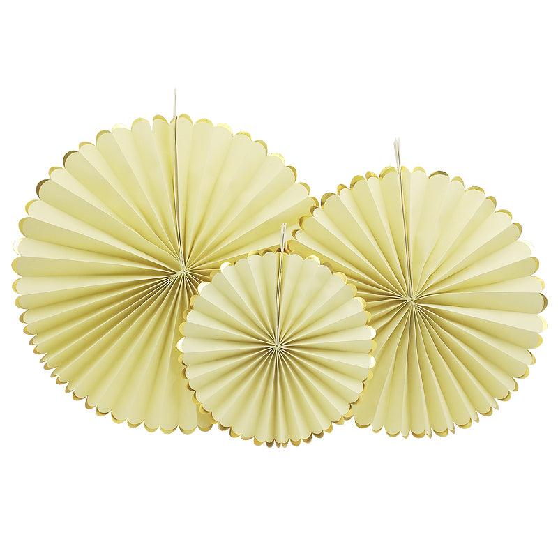 3pcs/set  Paper Fans for Party Decoration