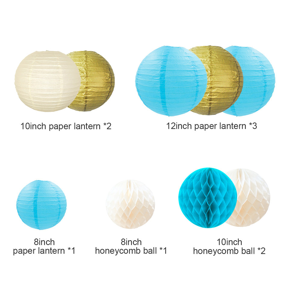 Paper Flowers Lanterns Kit size