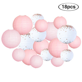 Pink Rose Gold Paper Lanterns