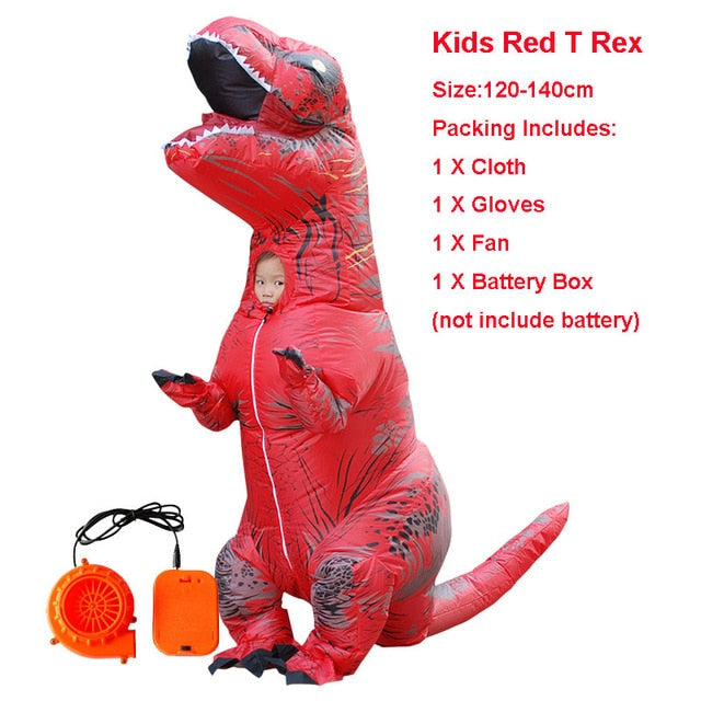 Adult Kid Inflatable Dinosaur Costume