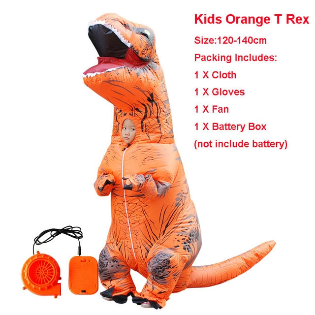 Adult Kid Inflatable Dinosaur Costume
