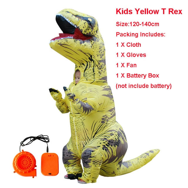 Adult Kid Inflatable Dinosaur Costume