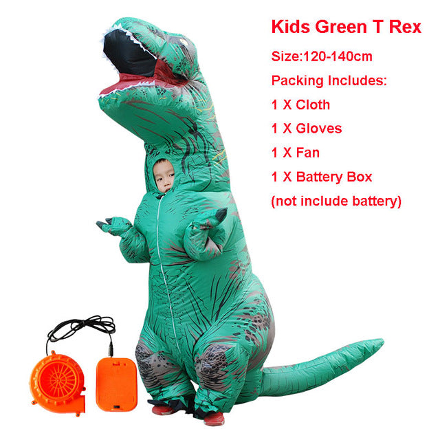 Adult Kid Inflatable Dinosaur Costume
