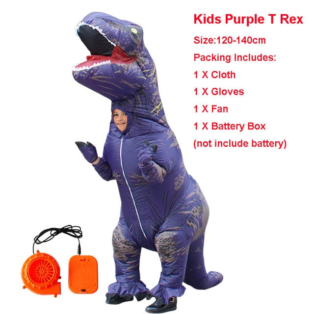 Adult Kid Inflatable Dinosaur Costume