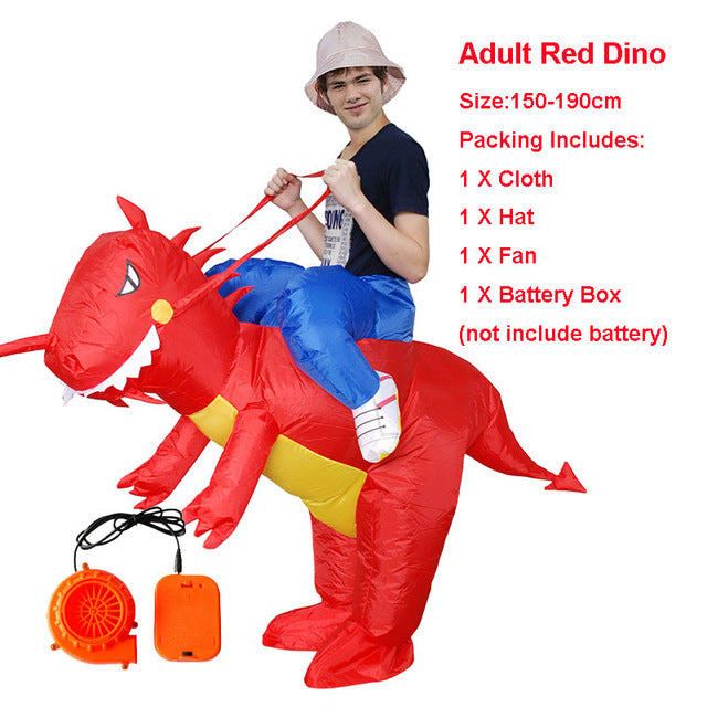 Adult Kid Inflatable Dinosaur Costume