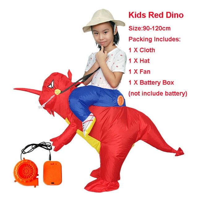 Adult Kid Inflatable Dinosaur Costume