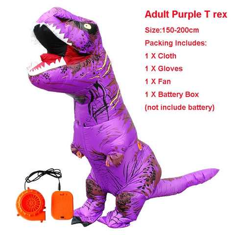 Image of Adult Kid Inflatable Dinosaur Costume