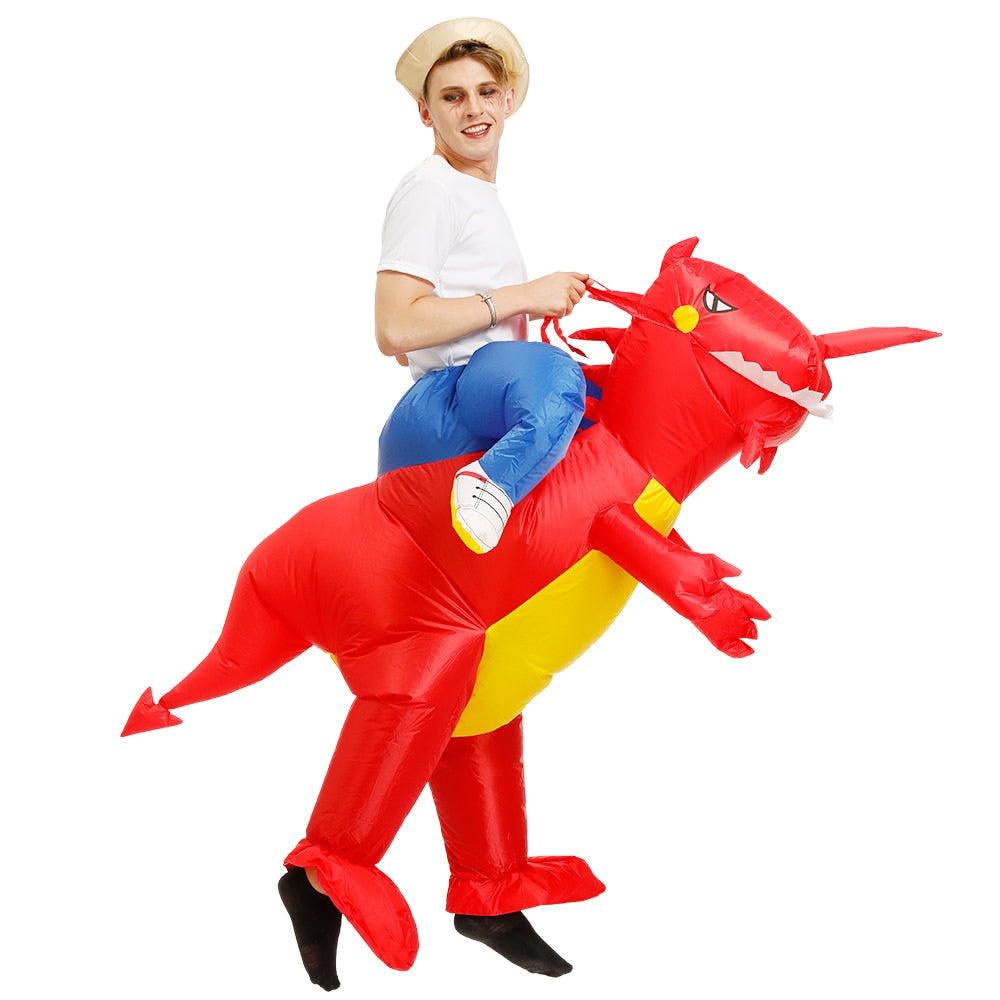 Adult Kid Inflatable Dinosaur Costume
